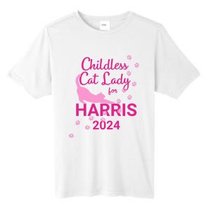 Childless Cat Lady For Harris 2024 Cat Lovers Kamala Harris 2024 Tall Fusion ChromaSoft Performance T-Shirt