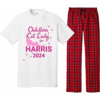 Childless Cat Lady For Harris 2024 Cat Lovers Kamala Harris 2024 Pajama Set