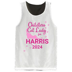 Childless Cat Lady For Harris 2024 Cat Lovers Kamala Harris 2024 Mesh Reversible Basketball Jersey Tank