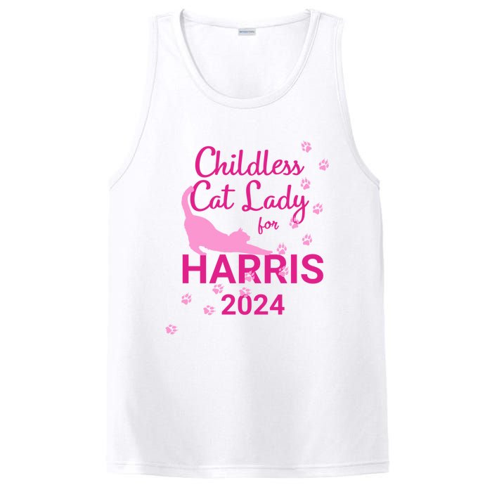 Childless Cat Lady For Harris 2024 Cat Lovers Kamala Harris 2024 PosiCharge Competitor Tank