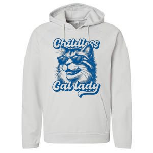 Childless Cat Ladies Against Fascism Performance Fleece Hoodie