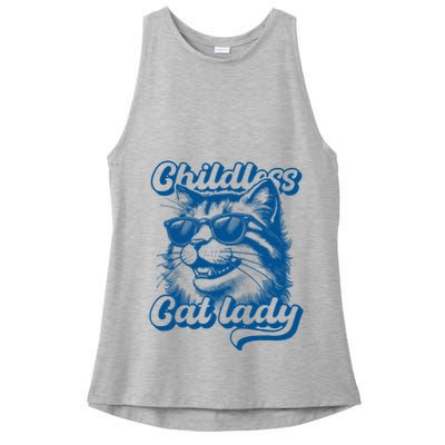 Childless Cat Ladies Against Fascism Ladies PosiCharge Tri-Blend Wicking Tank