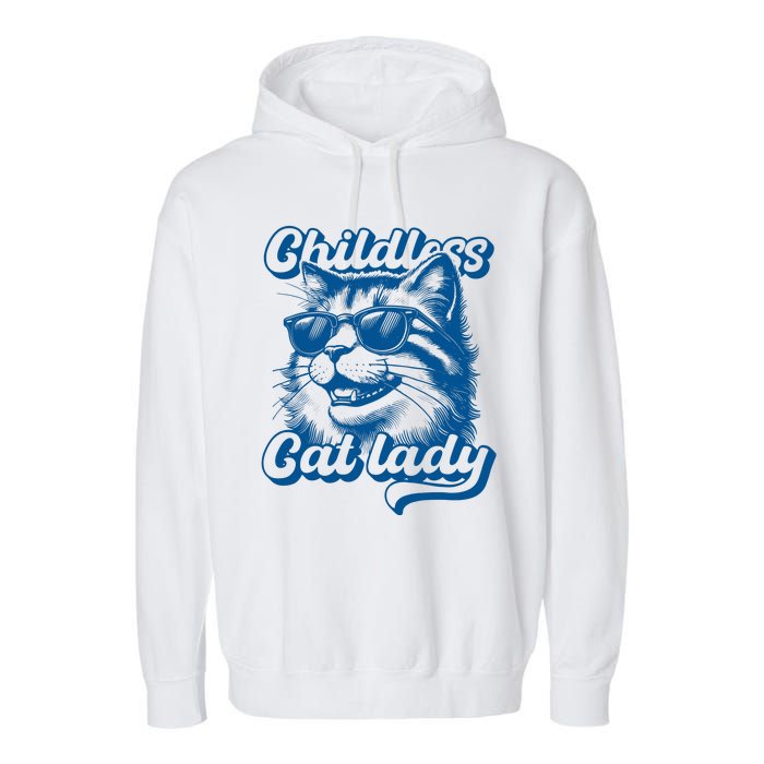 Childless Cat Ladies Against Fascism Garment-Dyed Fleece Hoodie