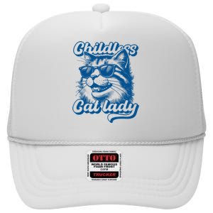 Childless Cat Ladies Against Fascism High Crown Mesh Back Trucker Hat