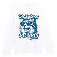 Childless Cat Ladies Against Fascism Premium Crewneck Sweatshirt