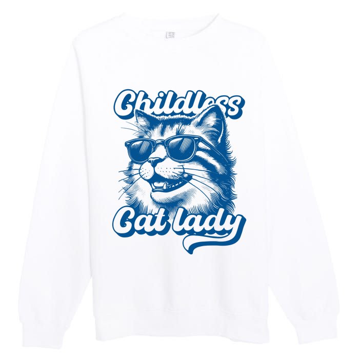 Childless Cat Ladies Against Fascism Premium Crewneck Sweatshirt