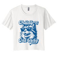 Childless Cat Ladies Against Fascism Women's Crop Top Tee