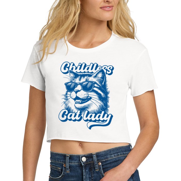 Childless Cat Ladies Against Fascism Women's Crop Top Tee