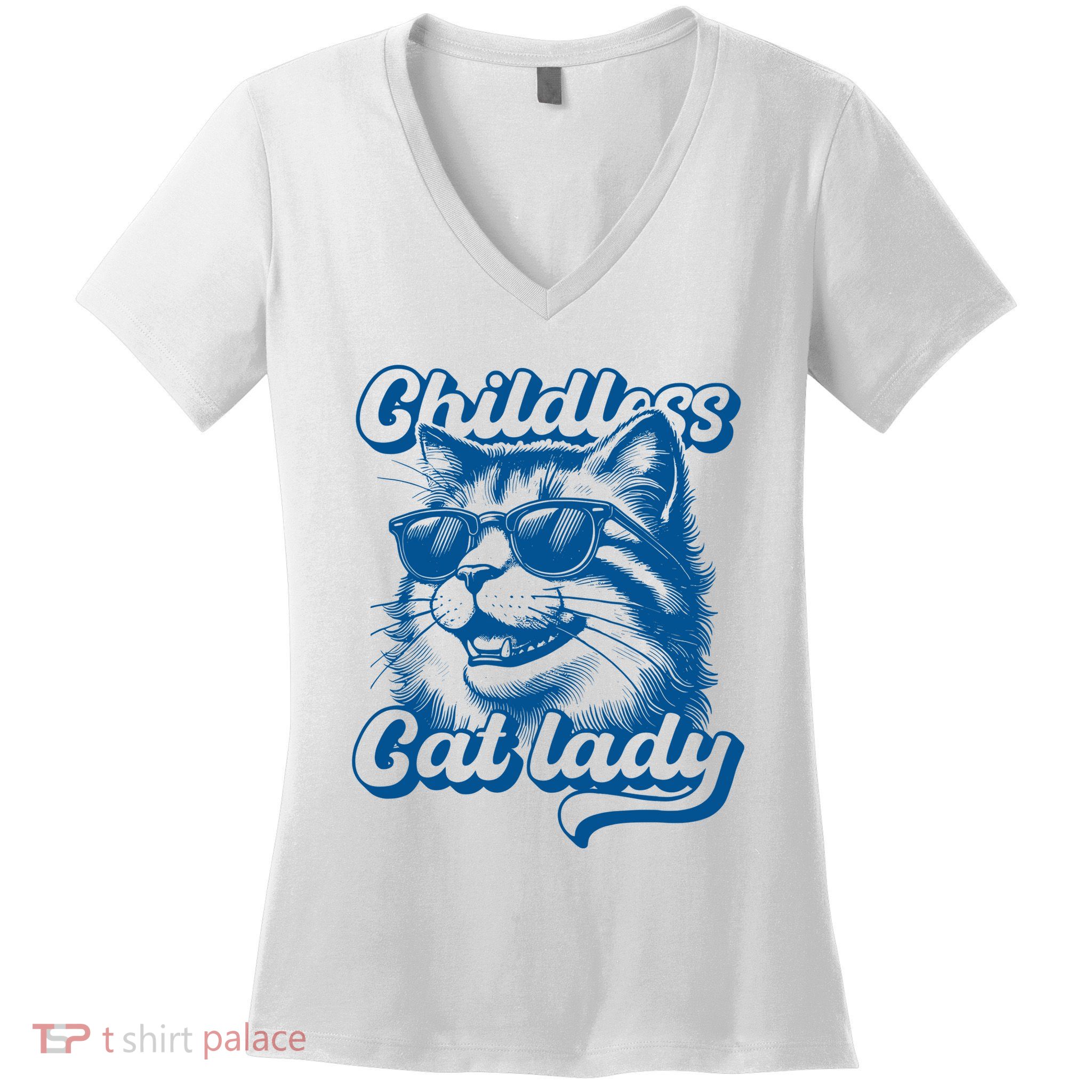 Childless Cat Ladies Against Fascism Women's V-Neck T-Shirt