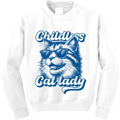 Childless Cat Ladies Against Fascism Kids Sweatshirt