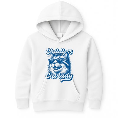 Childless Cat Ladies Against Fascism Kids Hoodie