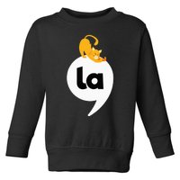 Cat Comma La Cat Ladies For Kamala Harris For President 2024 Toddler Sweatshirt