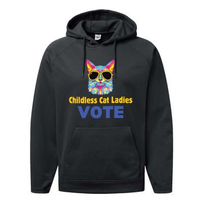 Childless Cat Ladies Voting Performance Fleece Hoodie