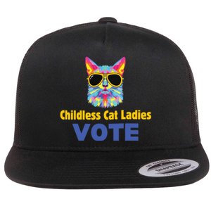 Childless Cat Ladies Voting Flat Bill Trucker Hat