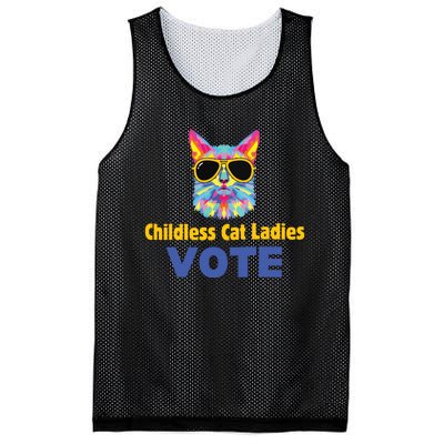 Childless Cat Ladies Voting Mesh Reversible Basketball Jersey Tank