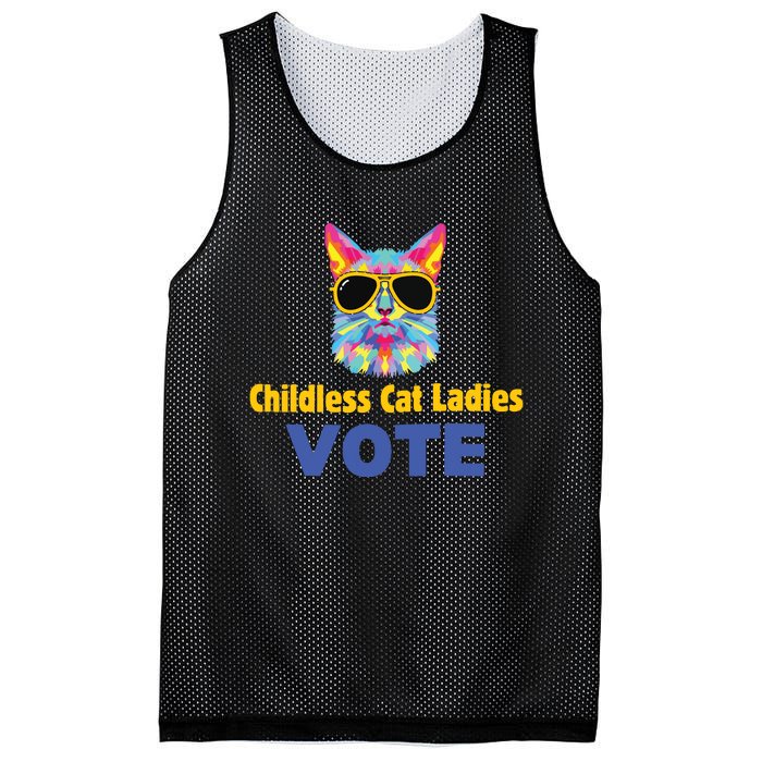 Childless Cat Ladies Voting Mesh Reversible Basketball Jersey Tank