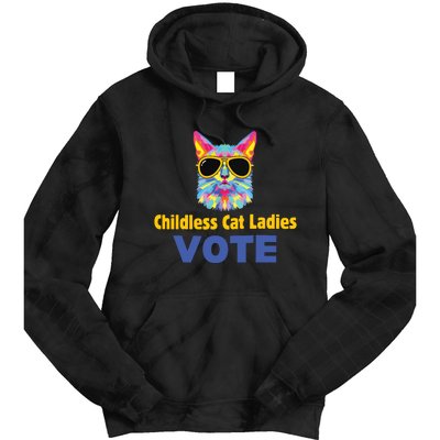 Childless Cat Ladies Voting Tie Dye Hoodie