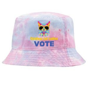 Childless Cat Ladies Voting Tie-Dyed Bucket Hat