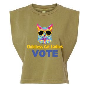 Childless Cat Ladies Voting Garment-Dyed Women's Muscle Tee