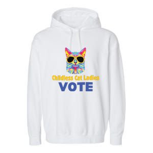 Childless Cat Ladies Voting Garment-Dyed Fleece Hoodie