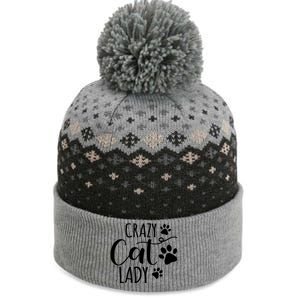 Crazy Cat Lady Funny Cat Meow For Men Women Love Cat The Baniff Cuffed Pom Beanie