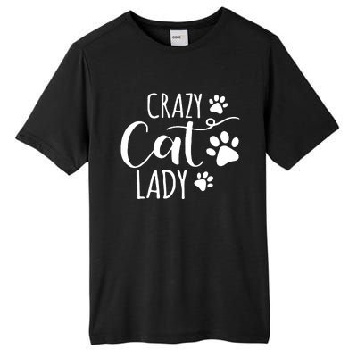 Crazy Cat Lady Funny Cat Meow For Men Women Love Cat Tall Fusion ChromaSoft Performance T-Shirt