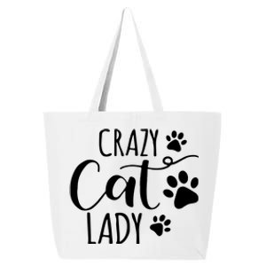 Crazy Cat Lady Funny Cat Meow For Men Women Love Cat 25L Jumbo Tote