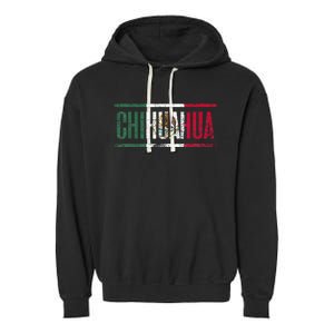 Chihuahua Con La Bandera De México Garment-Dyed Fleece Hoodie