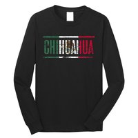 Chihuahua Con La Bandera De México Long Sleeve Shirt