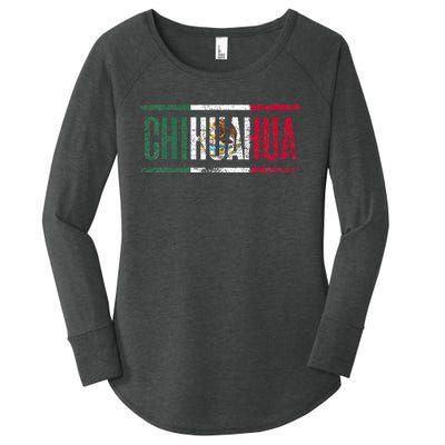 Chihuahua Con La Bandera De México Women's Perfect Tri Tunic Long Sleeve Shirt