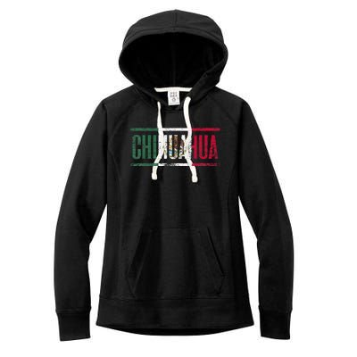 Chihuahua Con La Bandera De México Women's Fleece Hoodie