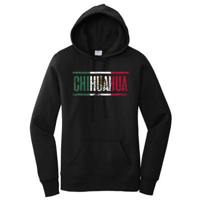 Chihuahua Con La Bandera De México Women's Pullover Hoodie