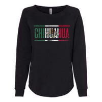 Chihuahua Con La Bandera De México Womens California Wash Sweatshirt