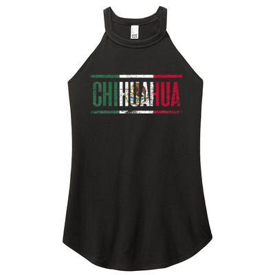 Chihuahua Con La Bandera De México Women's Perfect Tri Rocker Tank