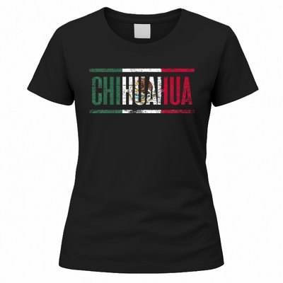 Chihuahua Con La Bandera De México Women's T-Shirt