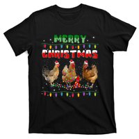 Chicken Christmas Lights Merry Xmas Chicken T-Shirt