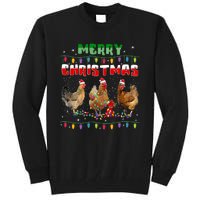 Chicken Christmas Lights Merry Xmas Chicken Tall Sweatshirt