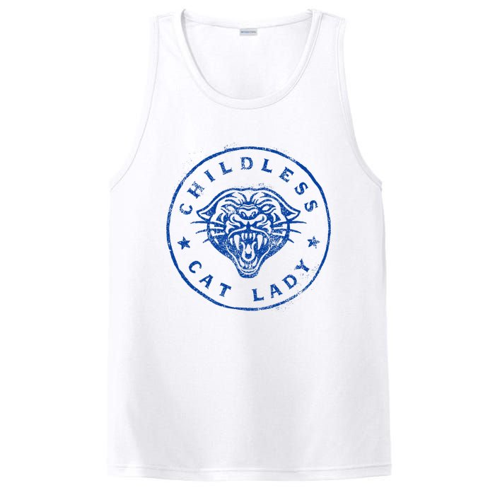 Childless Cat Lady Brave Proud Independent Apparel PosiCharge Competitor Tank