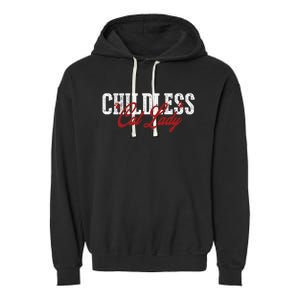 Childless Cat Lady Cat Ladies For Kamala Harris 2024 Garment-Dyed Fleece Hoodie