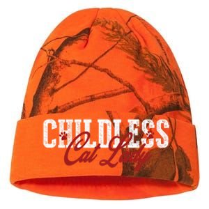 Childless Cat Lady Cat Ladies For Kamala Harris 2024 Kati Licensed 12" Camo Beanie