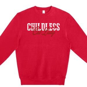 Childless Cat Lady Cat Ladies For Kamala Harris 2024 Premium Crewneck Sweatshirt