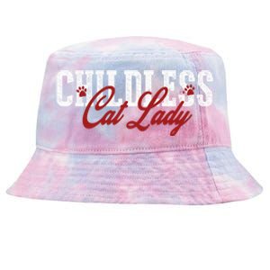 Childless Cat Lady Cat Ladies For Kamala Harris 2024 Tie-Dyed Bucket Hat