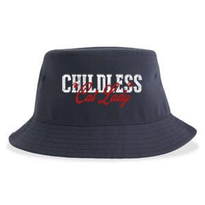 Childless Cat Lady Cat Ladies For Kamala Harris 2024 Sustainable Bucket Hat