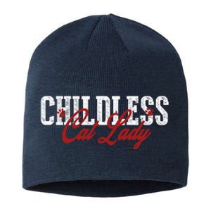 Childless Cat Lady Cat Ladies For Kamala Harris 2024 Sustainable Beanie