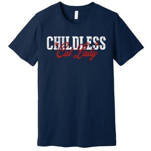 Childless Cat Lady Cat Ladies For Kamala Harris 2024 Premium T-Shirt