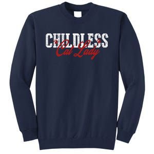 Childless Cat Lady Cat Ladies For Kamala Harris 2024 Tall Sweatshirt