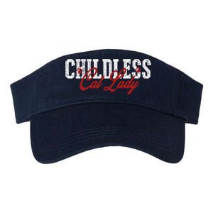 Childless Cat Lady Cat Ladies For Kamala Harris 2024 Valucap Bio-Washed Visor