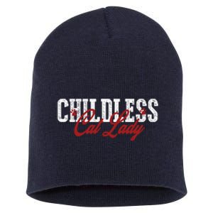 Childless Cat Lady Cat Ladies For Kamala Harris 2024 Short Acrylic Beanie