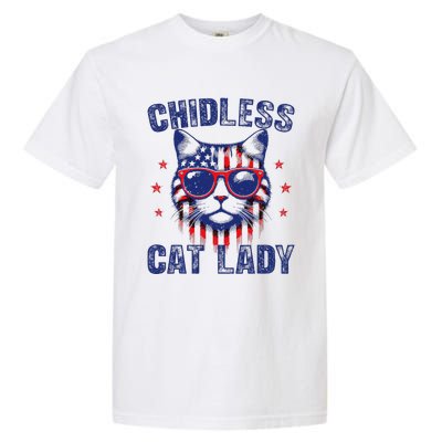 Childless Cat Ladies For Kamala Harris 2024 Election Garment-Dyed Heavyweight T-Shirt