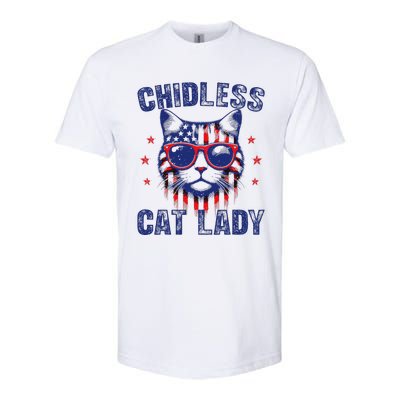 Childless Cat Ladies For Kamala Harris 2024 Election Softstyle CVC T-Shirt